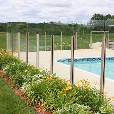 Durarail Tall Topless Glass Pool Surround – Wind Screen