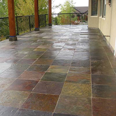 Elevated Deck Surfaced with Tile